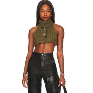 miaou Felix crop wool sweater sz xl